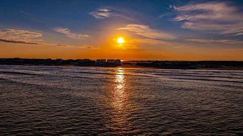 Carova Beach Sunset Stock Photos