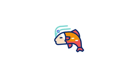 Carp Animated Icon Stock Footage 320232155