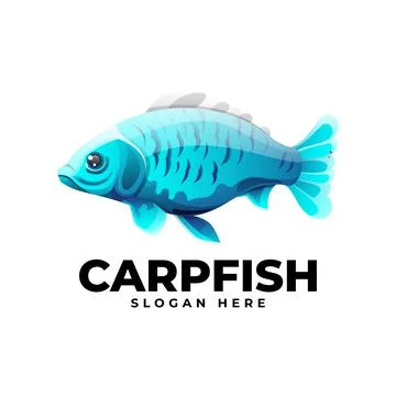 Carp Fish Logo Design Stockillustratie