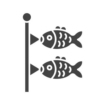 Carp Streamer icon vector image. Stock Illustration