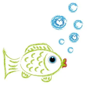 Carp on white background Stock Illustration
