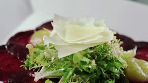 Carpaccio Garnish Stock Footage 12272522
