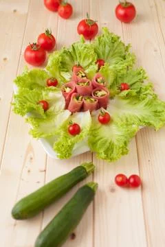 Carpaccio rolls Stock Photos