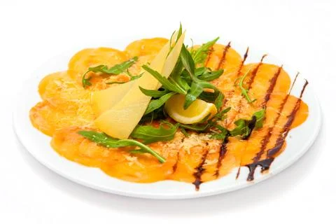 Carpaccio of salmon Stock Photos