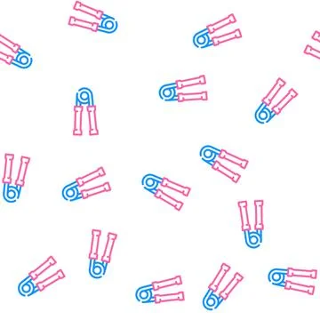 Carpal expander gym equipment vector seamless pattern Stockillustratie