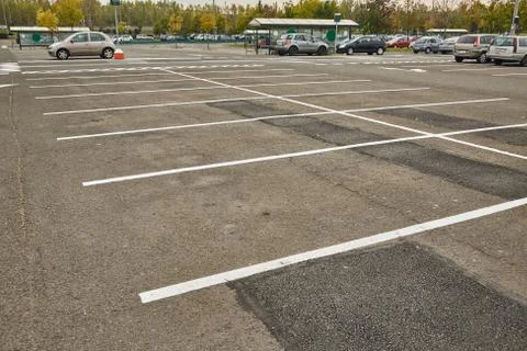 Carpark with empty spots Stock Photos