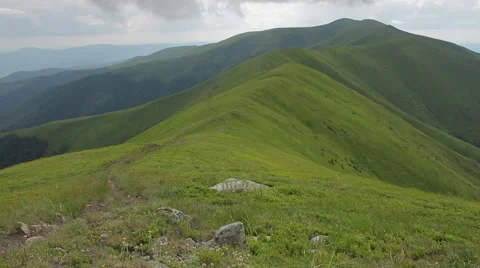 Carpathian highlands mountain landscape Stock Footage