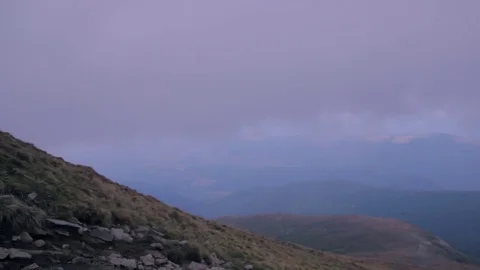 Carpathian landscape at evening Stock Footage 70839613