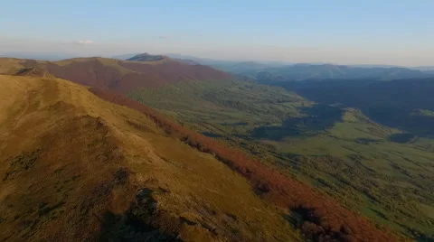 Carpathian Mountains Bird Flight Stock Footage 63348010