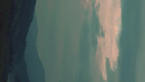 Carpathian mountains with fast clouds Stock Footage 245459081
