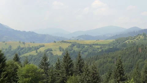 Carpathian Mountains Range Stock Footage 98314670