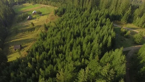 Carpathian mountains Ukraine by drone Stock Footage 112391143