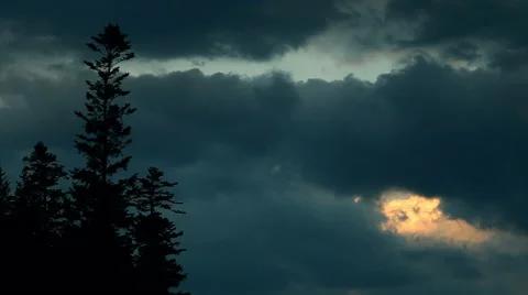 Carpathian storming mourning. Timelapse Stock Footage 52930683