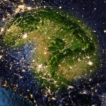 Carpathians, Eastern Europe 3d rendering Stock Illustration