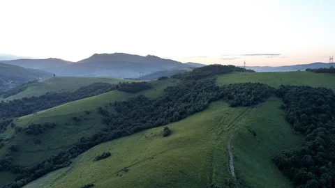 Carpathians in the evening. Shooting from the drone. Stock Footage 111484429