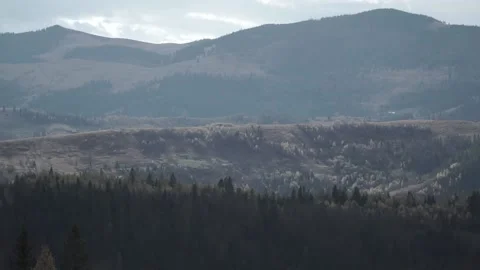Carpathians from a height Stock Footage