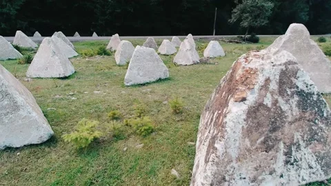 Carpathians Mountains landscape with big stones Stock Footage 163303853