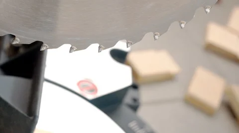 Carpenter adjusts saw blade Stock Footage 61149481