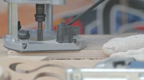 Carpenter assembling workbench, workshop environment setting Stock-Footage 7769231