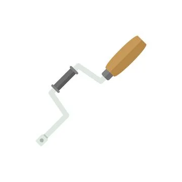 Carpenter brace icon flat isolated vector Stock Illustration