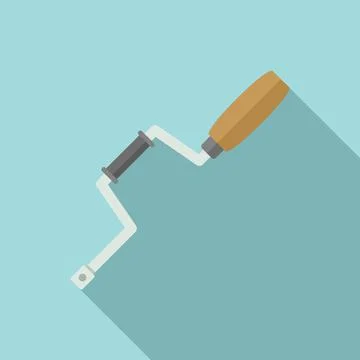 Carpenter brace icon, flat style Stock Illustration
