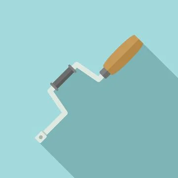 Carpenter brace icon, flat style Stock Illustration