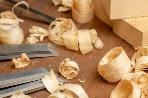 Carpenter cabinet maker hand tools on the workbench Stock Photos