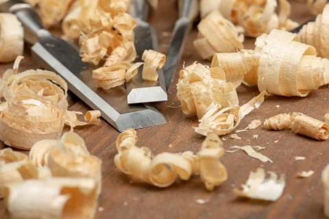 Carpenter cabinet maker hand tools on the workbench Stock Photos