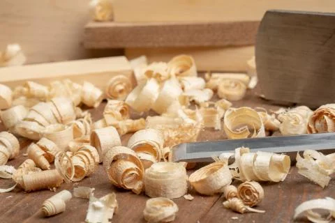Carpenter cabinet maker hand tools on the workbench Stock Photos