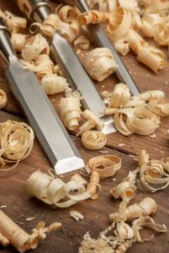 Carpenter cabinet maker hand tools on the workbench Stock Photos