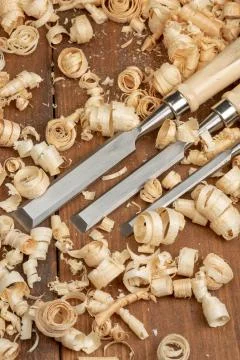 Carpenter cabinet maker hand tools on the workbench Stock Photos