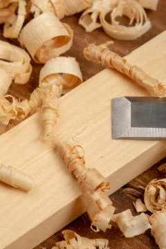 Carpenter cabinet maker hand tools on the workbench Stock Photos