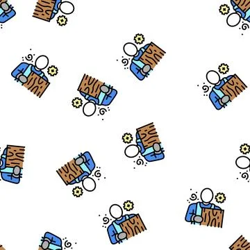Carpenter carpeting vector seamless pattern Stock Illustration