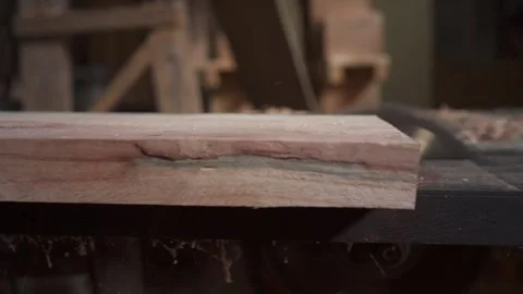 Carpenter cuts wood Stock Footage 271056299