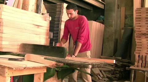 Carpenter doing his duty Stock Footage