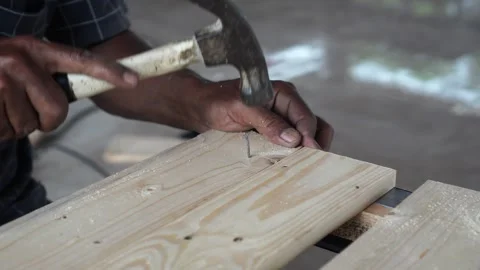 Carpenter with hammer Stock-Footage 273931464