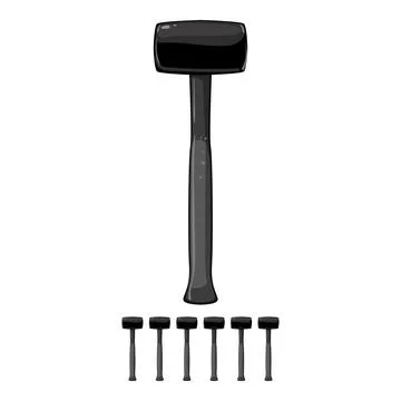 Carpenter hammer tool cartoon vector graphic Stock Illustration