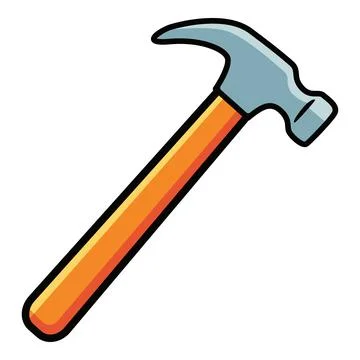 Carpenter Hammer Tool Icon Construction Repair Equipment Vector Illustrazione stock