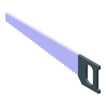 Carpenter hand saw with plastic handle for cutting wood Stock Illustration