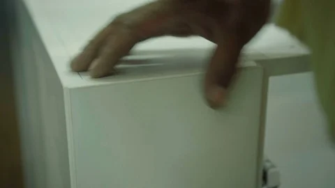 Carpenter handmade assembling and fitting Kitchen drawers and Cabinets Stock Footage 77664996