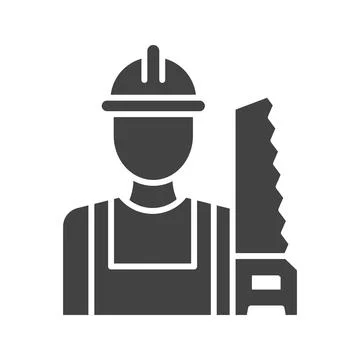 Carpenter icon vector image. Illustrazione stock