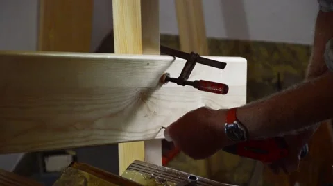 Carpenter installed a fence Stock Footage 43623712