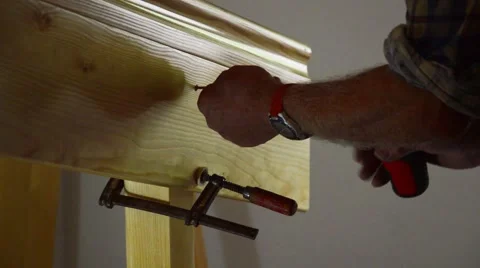 Carpenter installed a fence Stock Footage 43623996