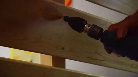 Carpenter installed a fence Stock Footage 43624023