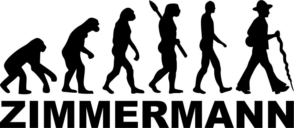 Carpenter Journeyman Evolution Stock Illustration