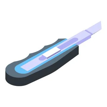 Carpenter knife icon isometric vector. Wall construction Stock Illustration