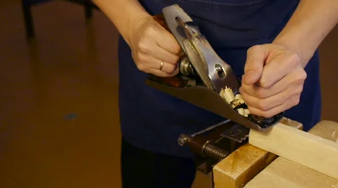 Carpenter labor master work with wood Stock Footage 59215913