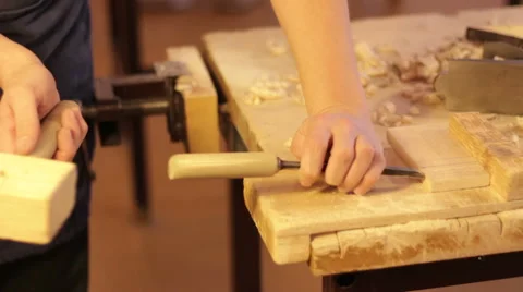 Carpenter labor master work with wood 스톡 동영상 59231850