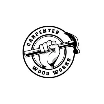 Carpenter logo design in rustic retro vintage style. Handyman logo design Stock Illustration