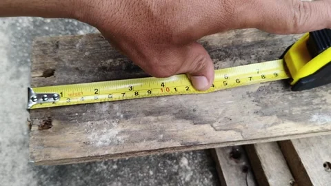 "Carpenter Marks with Nails and Tape" Stock Footage 298527046